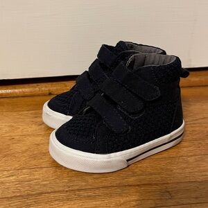 Gymboree Navy Blue Size 4 Toddler High-Top Sneakers with Velcro Straps